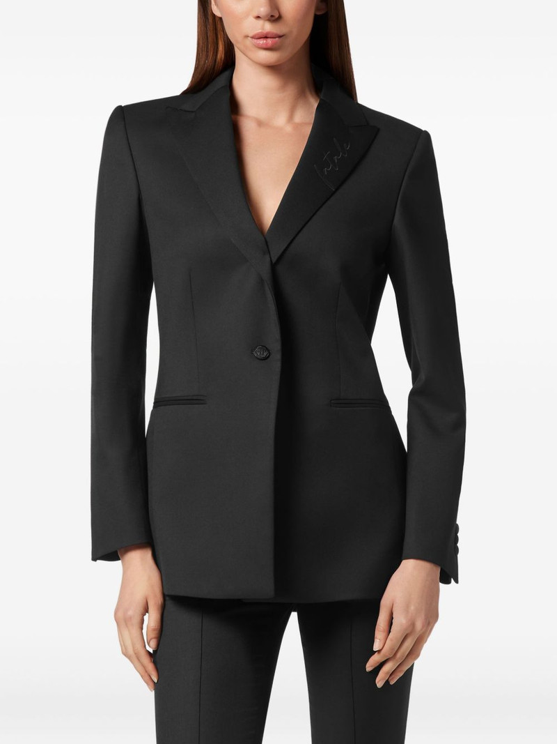 embroidered single-breasted blazer 3