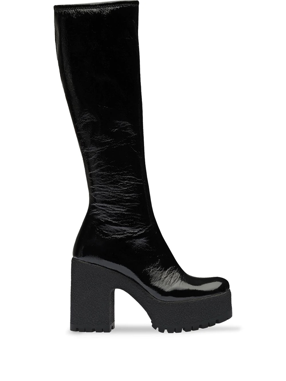 technical patent fabric platform boots - 1