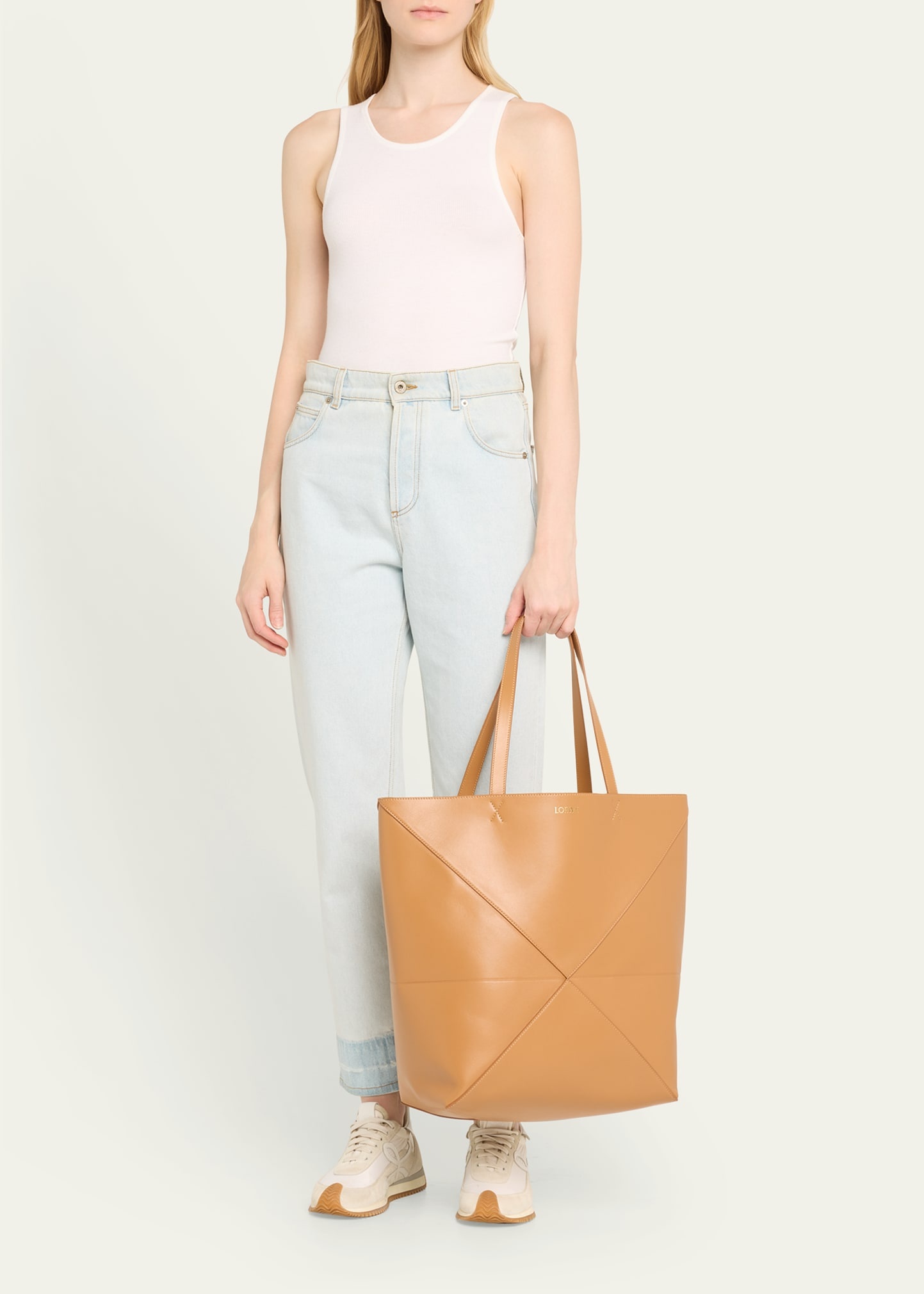 Puzzle Fold Large Tote Bag in Shiny Leather - 5