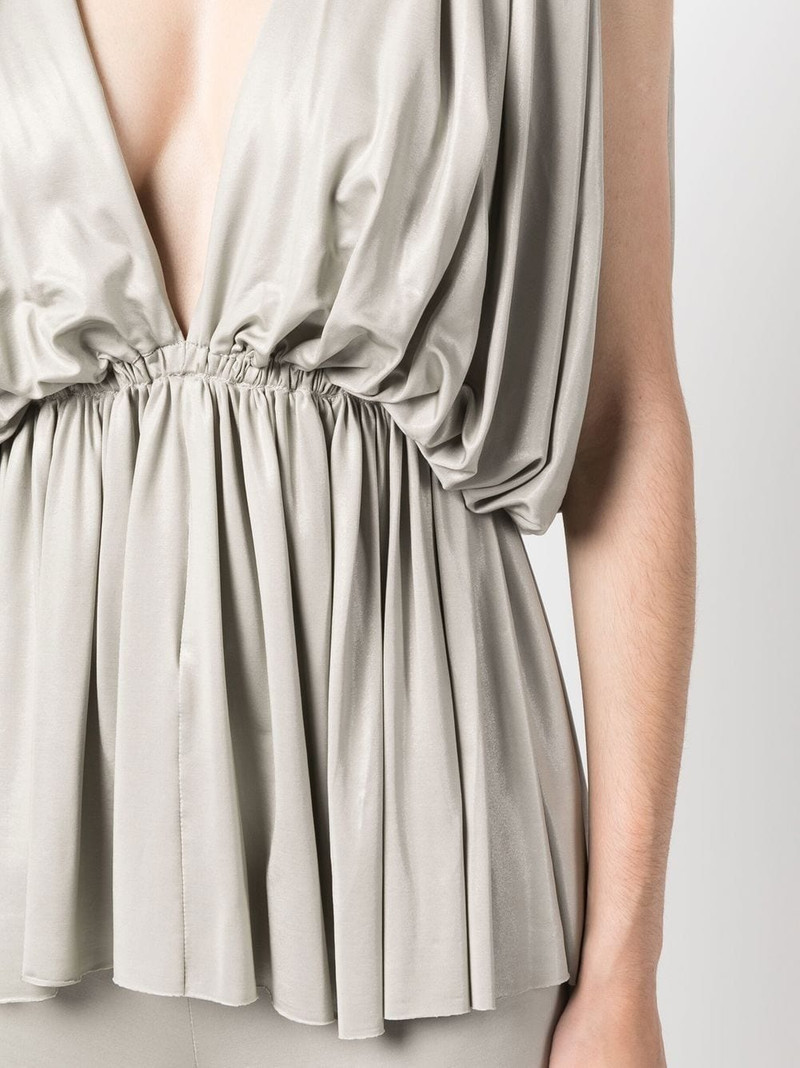 Venus V-neck draped top 5
