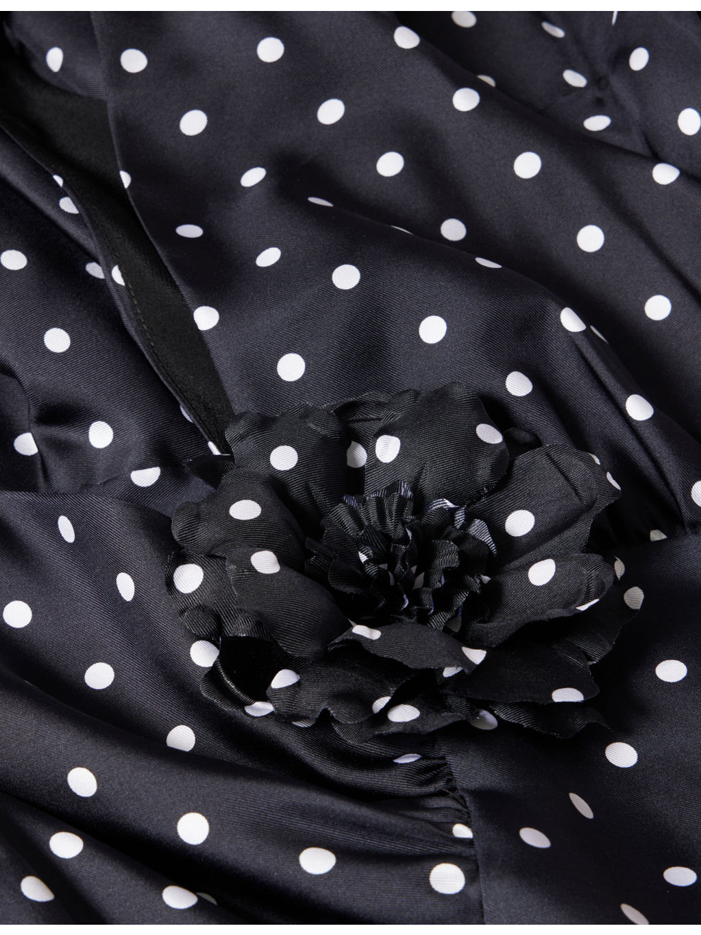 Polka-Dot Ruffled Silk Mini Dress - 6