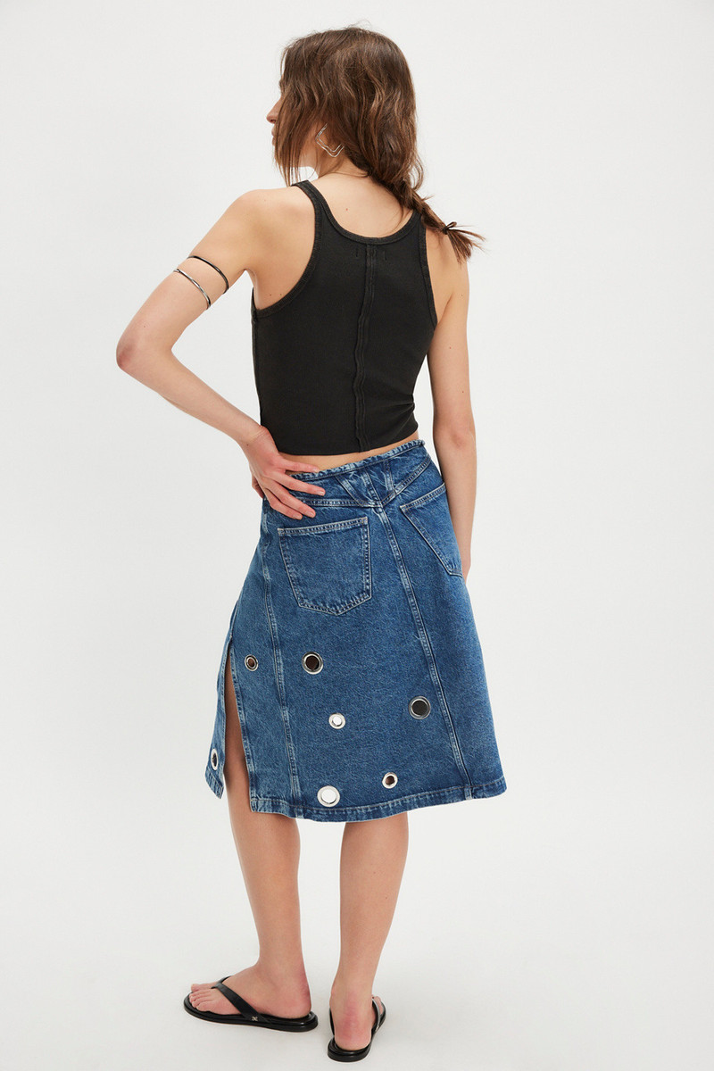 CLOSED Closed Wrap Grommet Midi Skirt outlook