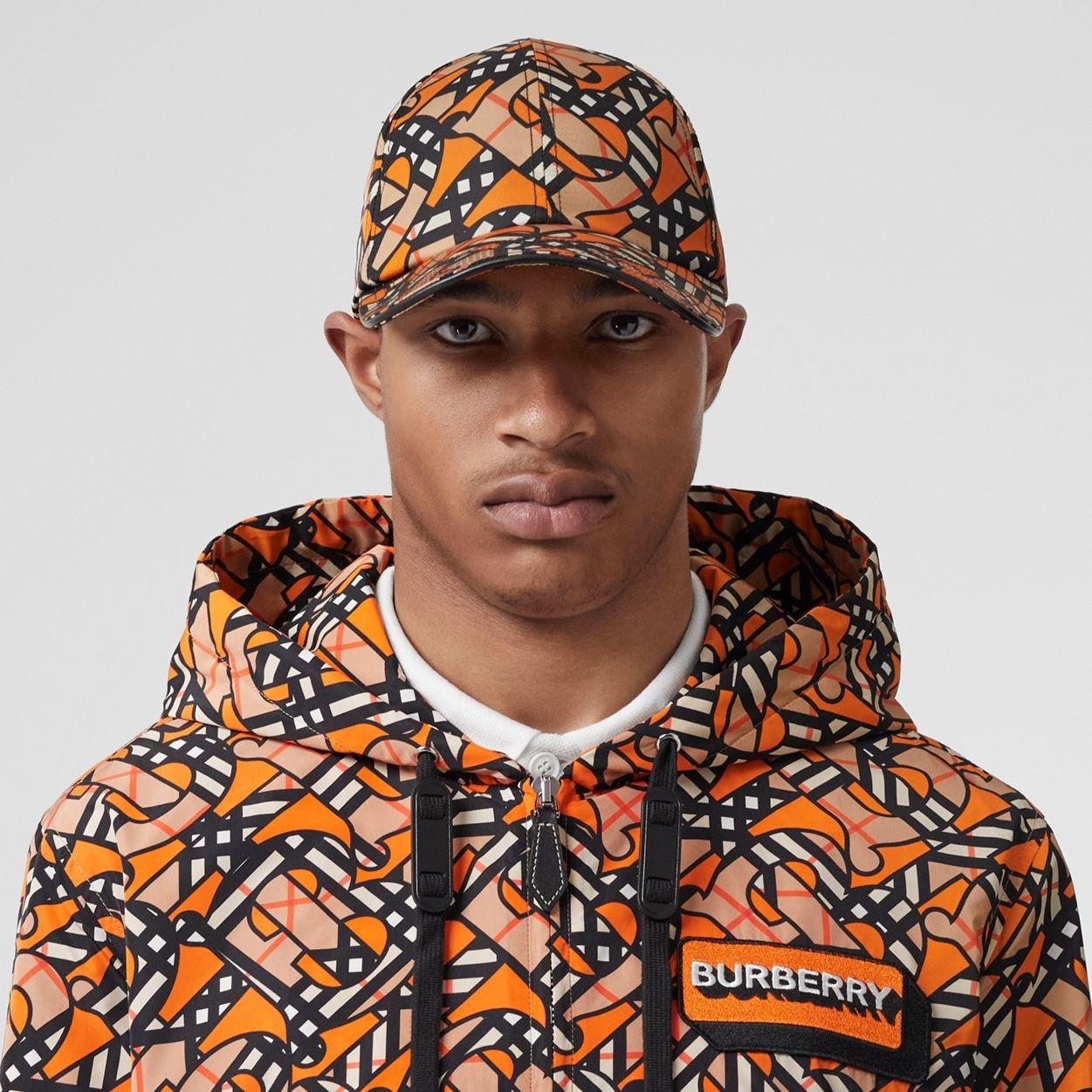 Monogram Print Nylon Hooded Jacket - 7