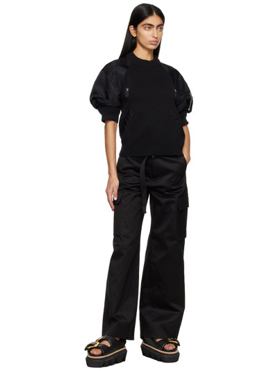 sacai Black Belted Trousers outlook