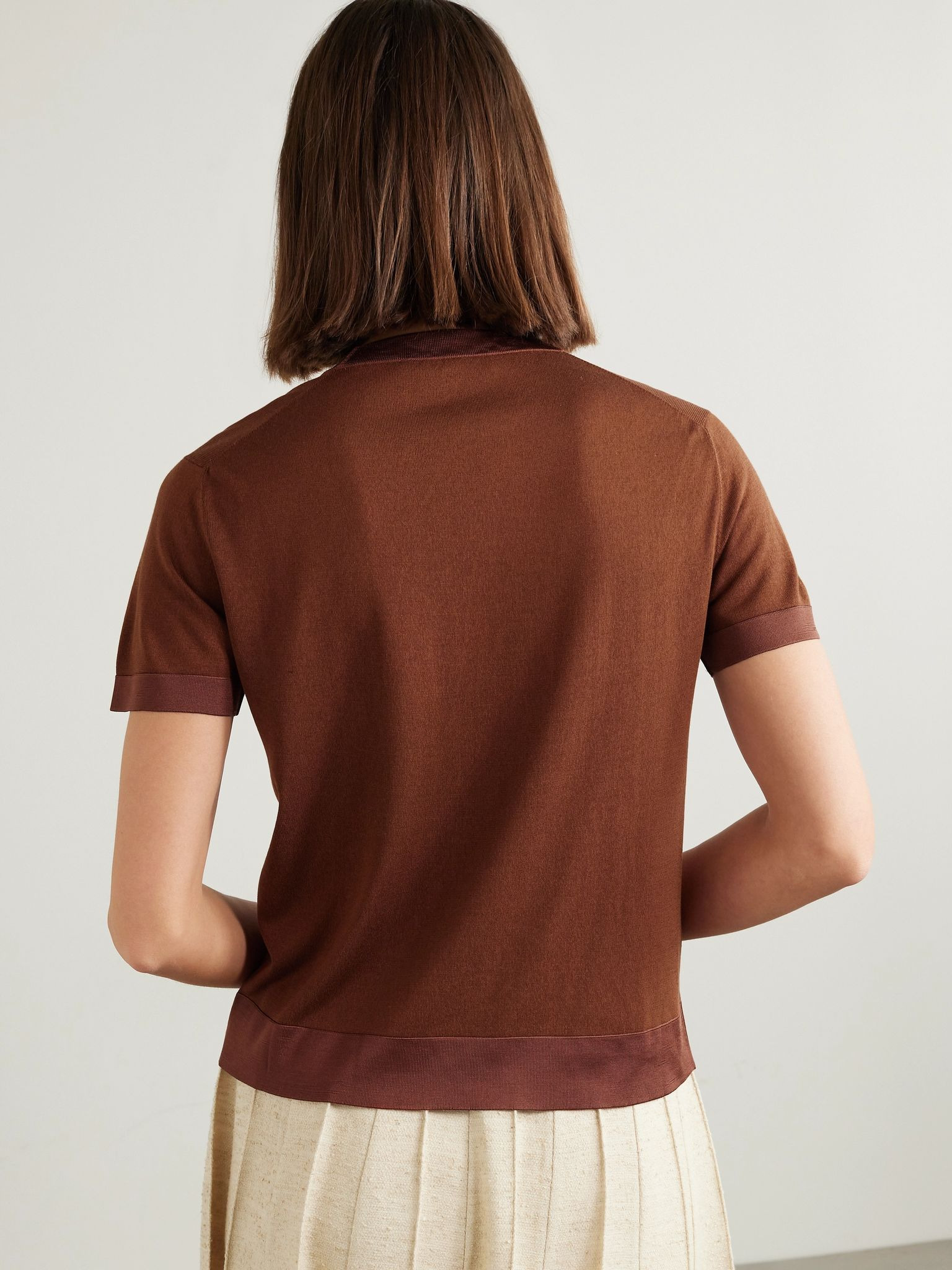 Silk T-shirt Merlot - 4