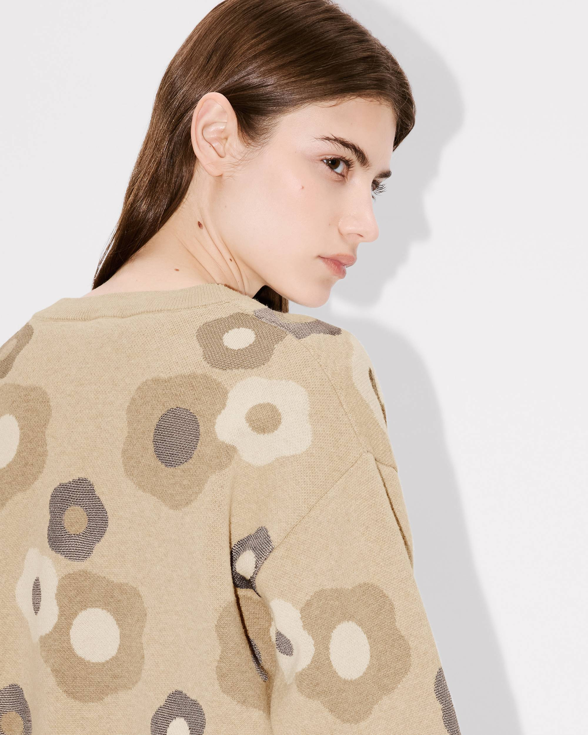'Hana Dots' embroidered cardigan in mixed cotton wool - 7