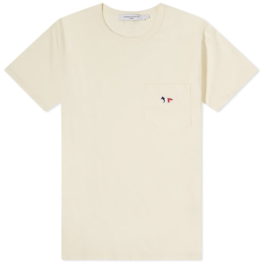 Maison Kitsuné Tricolor Fox Patch Classic Pocket Tee - 1