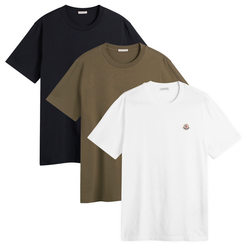 Moncler Short Sleeve 3 Pack Cotton T-Shirts 1