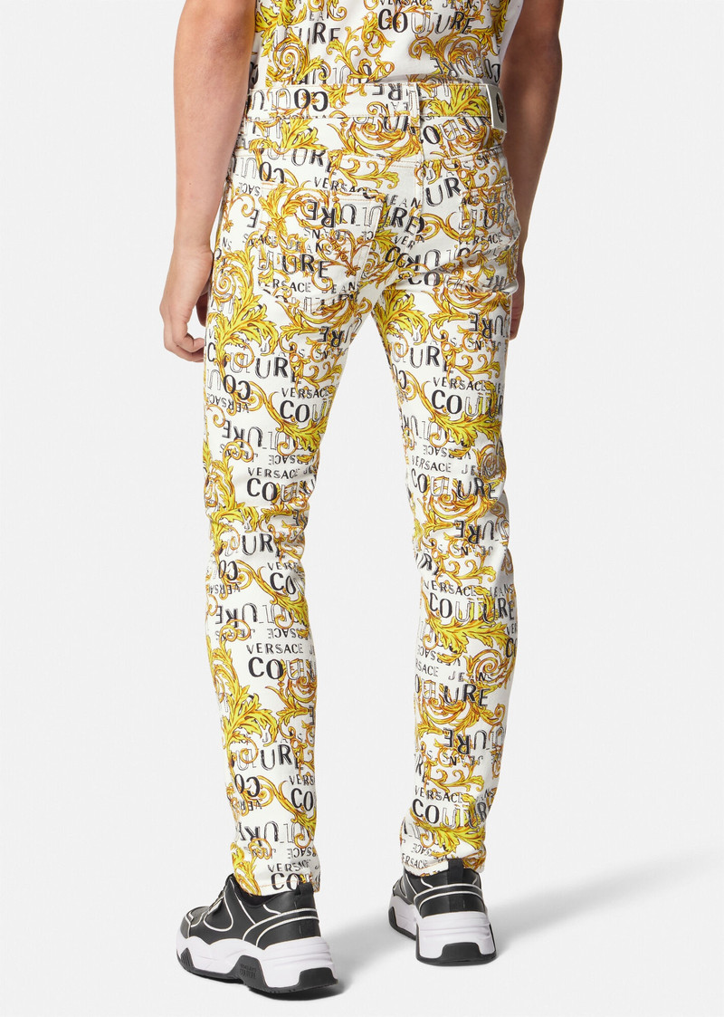 Logo Couture Slim-Fit Jeans 4