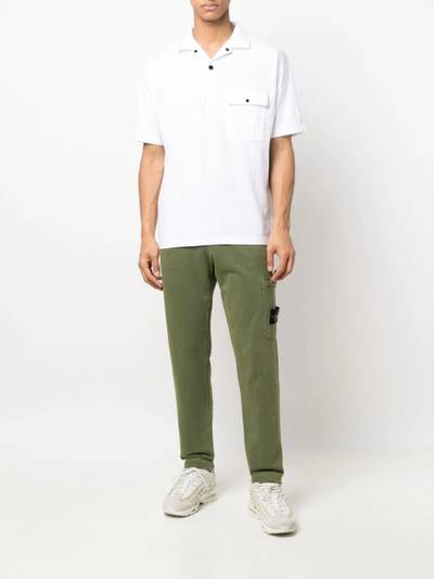 Stone Island Compass-patch cotton polo shirt outlook