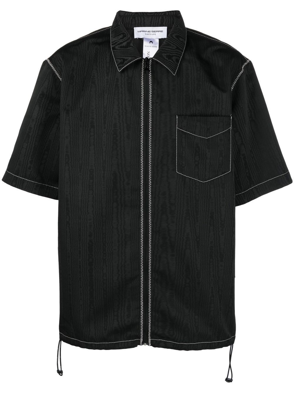 zip-up short-sleeve shirt - 1
