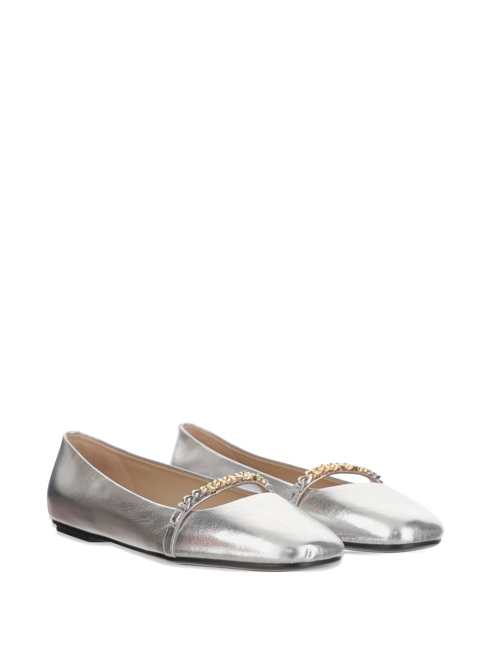 chain-embellished ballet flats - 2