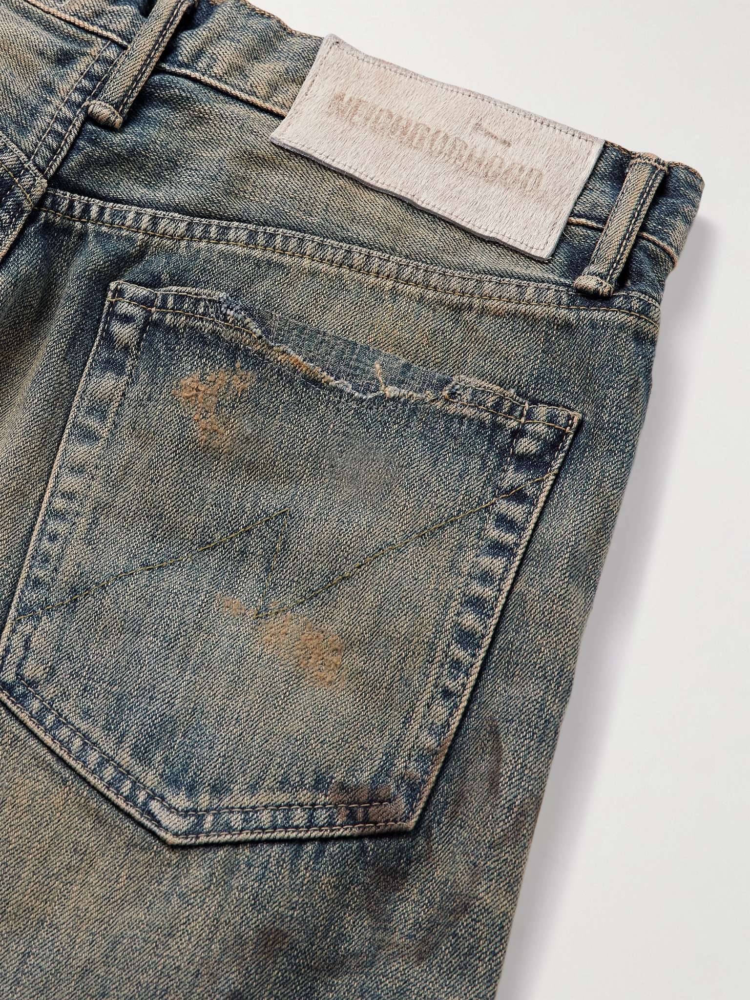 Savage Slim-Fit Straight-Leg Distressed Selvedge Jeans - 5