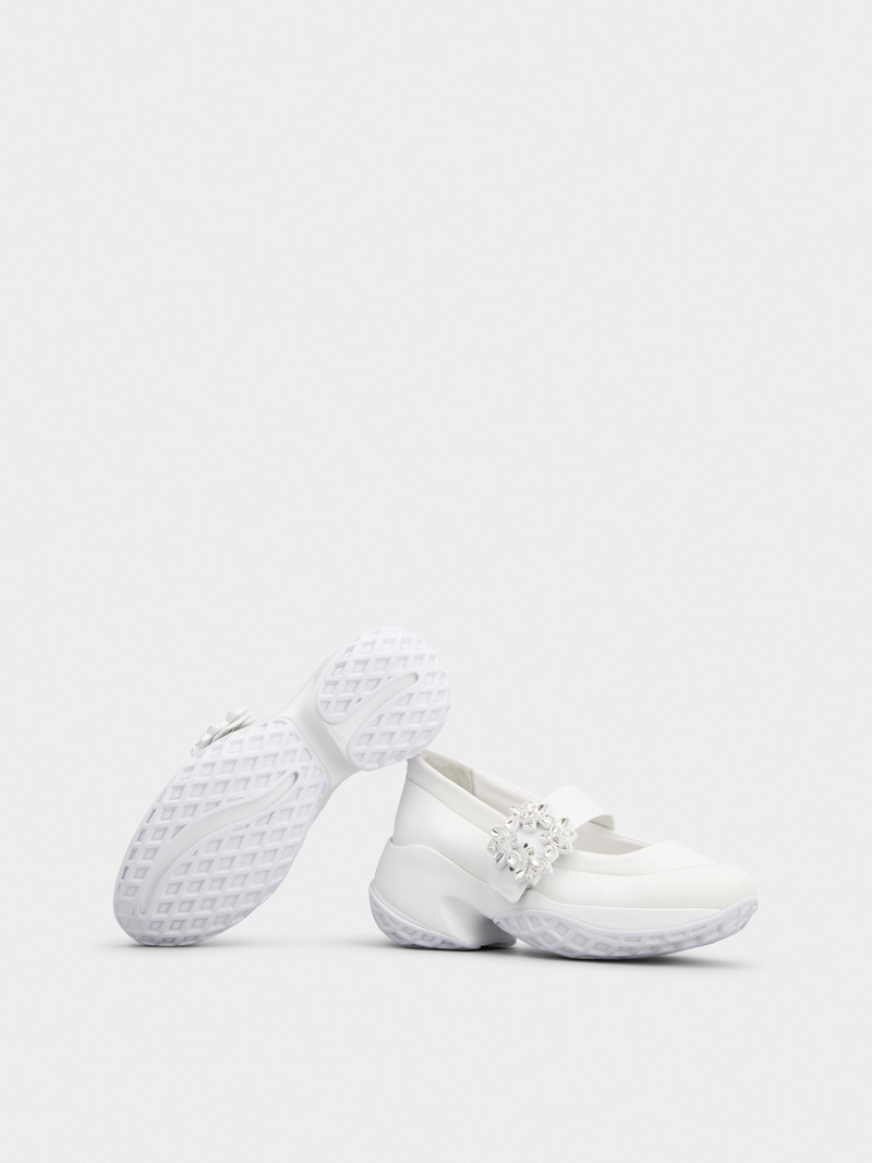 Viv' Run Strass Buckle Ballerinas in Technical Fabric 6