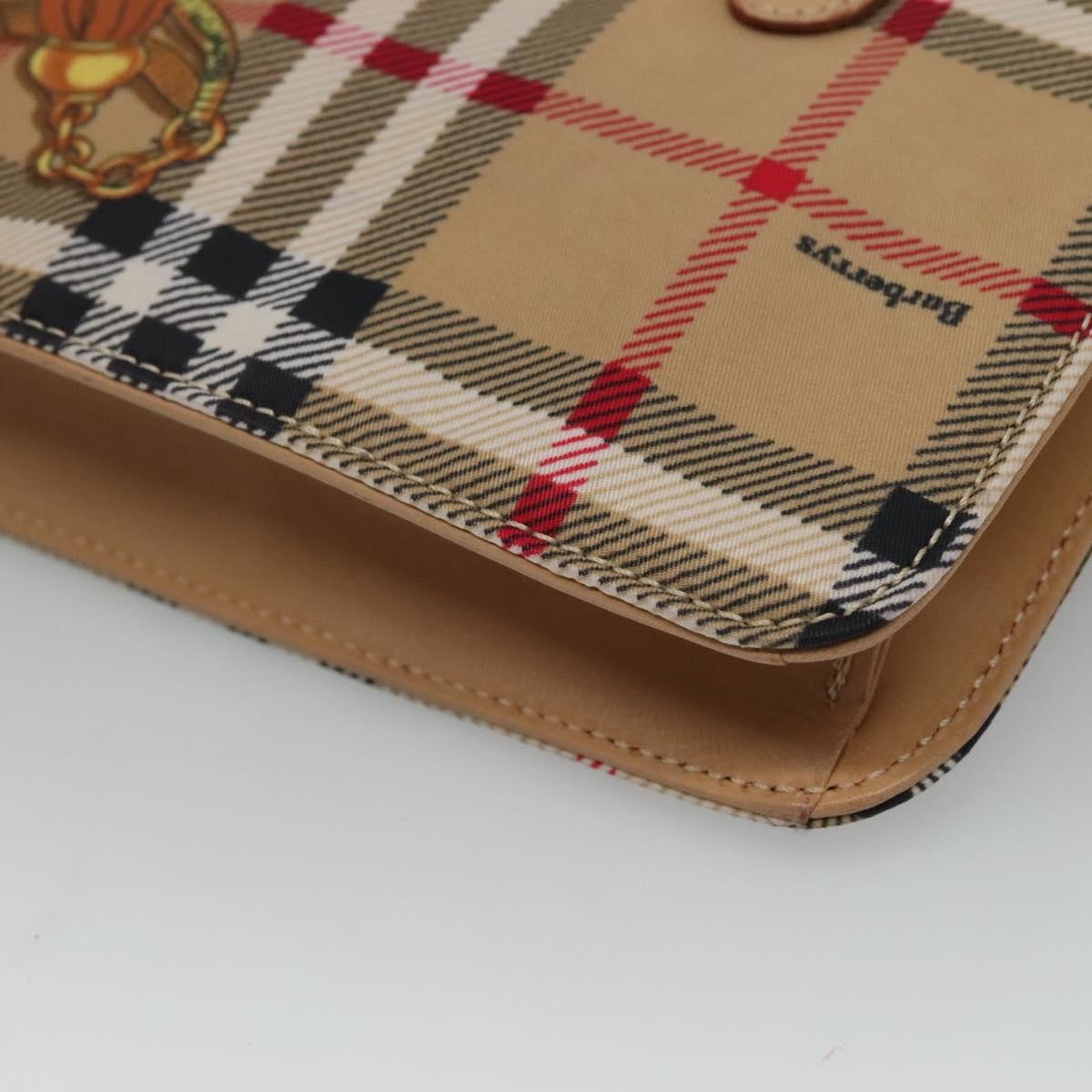 Burberry Nova Check Shoulder Bag Nylon Beige Gold - 15