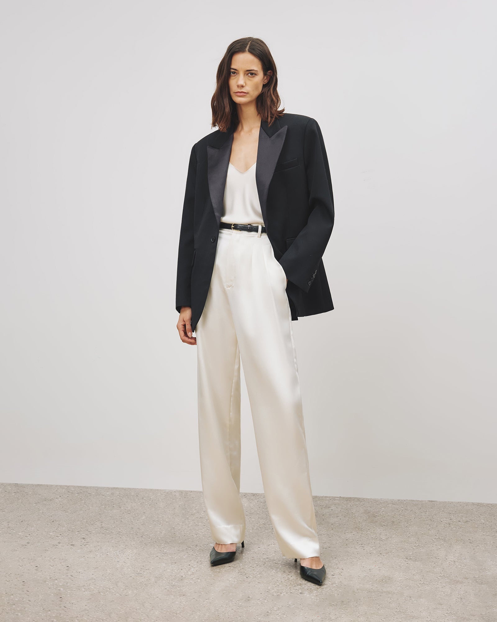 EMMETT PLEATED SILK PANT - 5