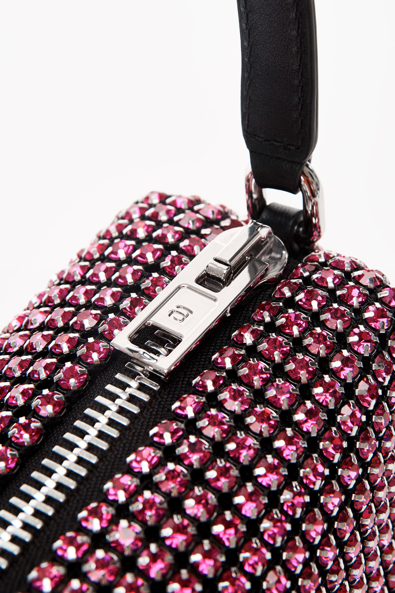 HEIRESS MEDIUM POUCH IN RHINESTONE MESH 4