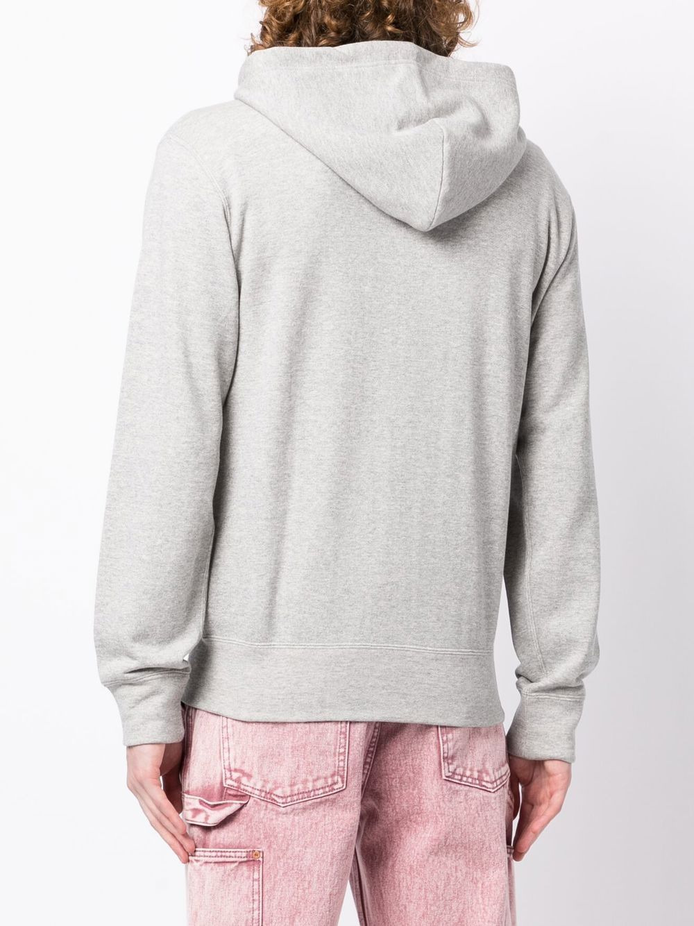 logo-patch zip-up hoodie - 4
