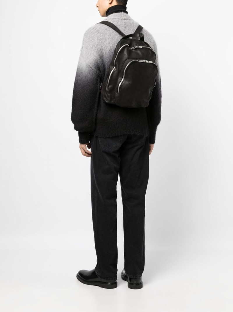 Guidi zip-fastening leather backpack outlook