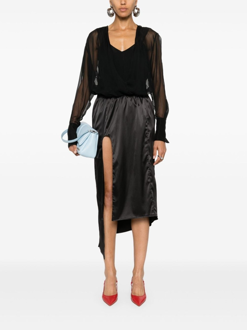 Givenchy long-sleeve silk wrap blouse outlook