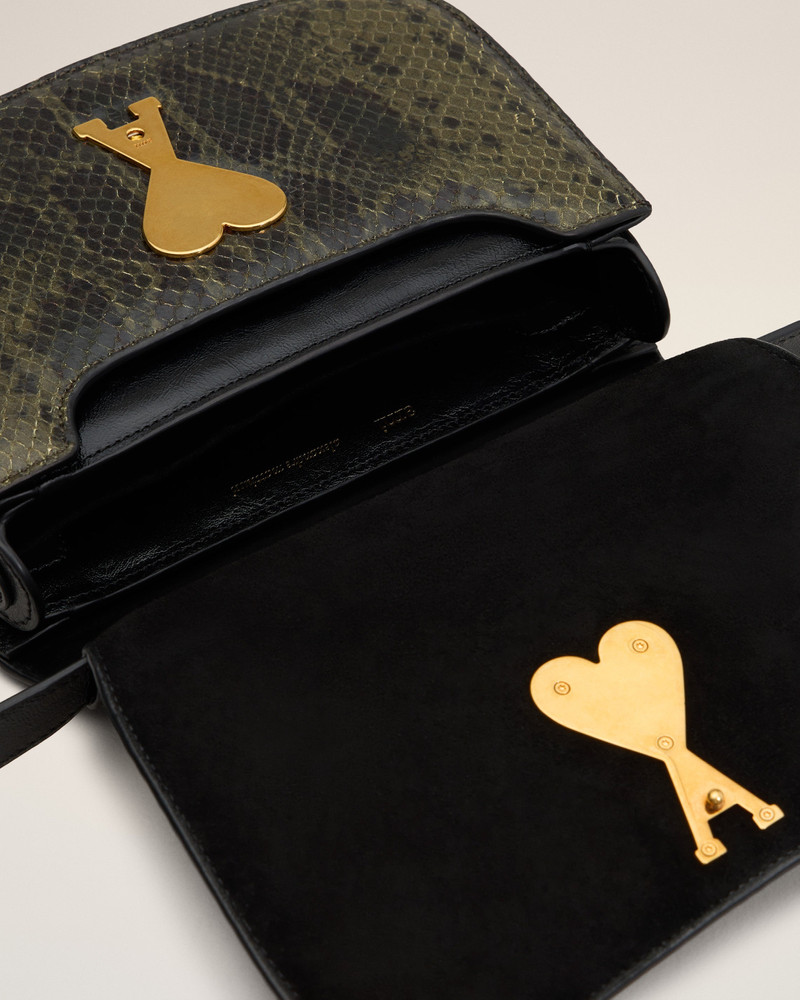 GREEN LEATHER TOP HANDLE PARIS PARIS BAG 6