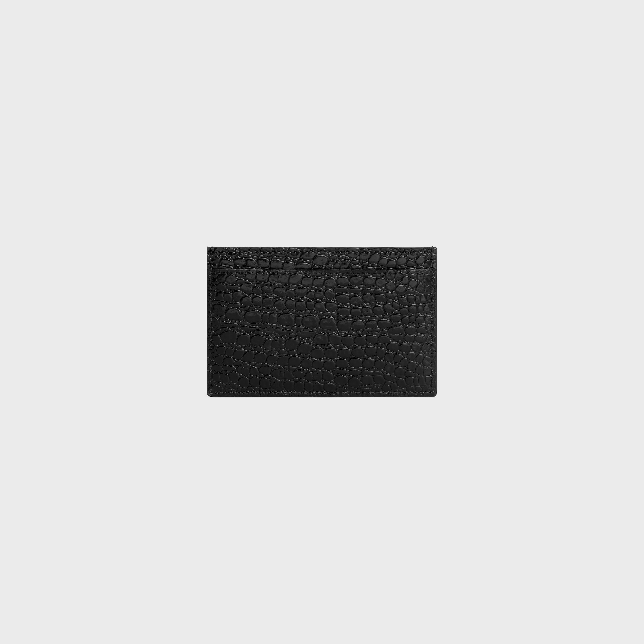 Card holder in CROCODILE EMBOSSED CALFSKIN - 3