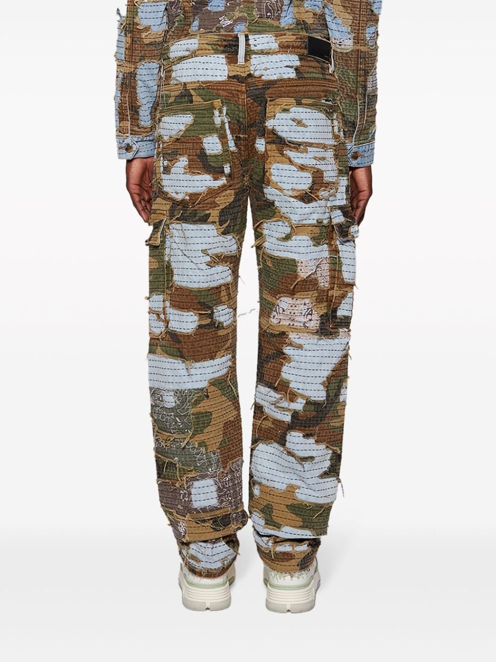 Camo Boro Repair straight jeans - 5