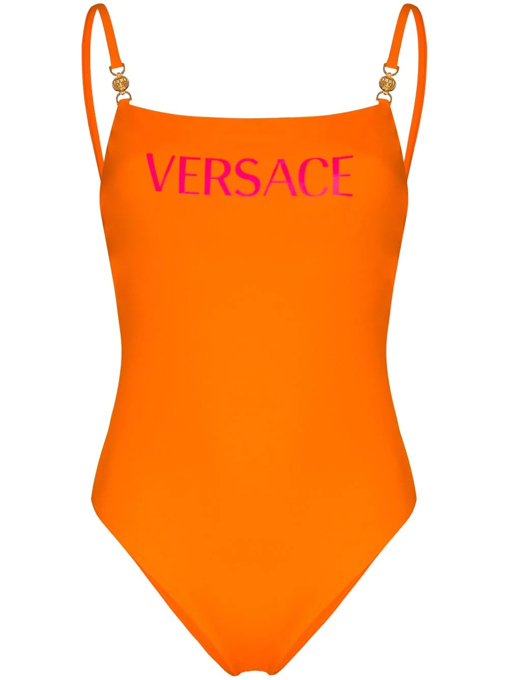 logo print swimsuit - 1