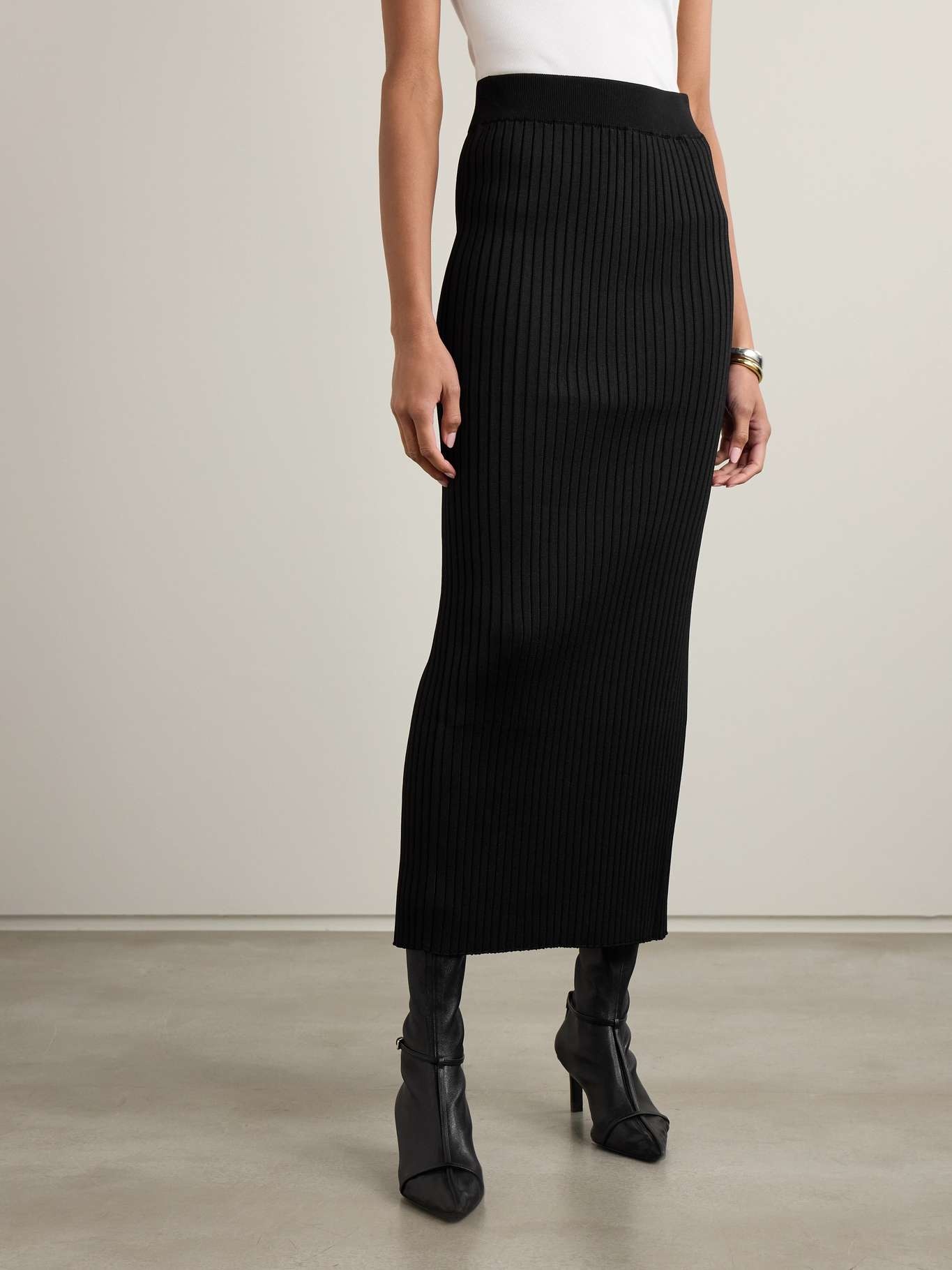 Ribbed-knit maxi skirt - 3