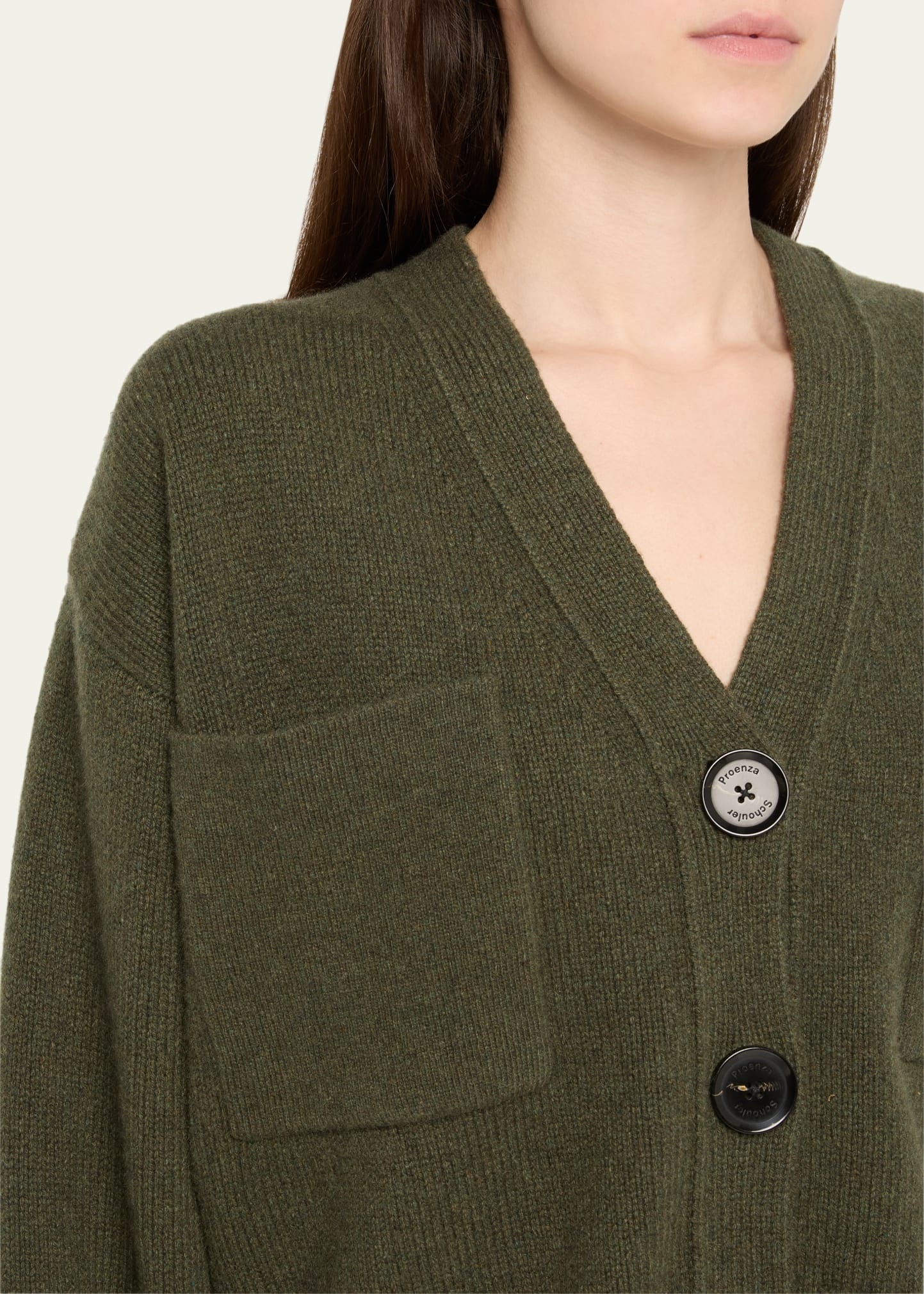 Sofia V-Neck Eco Cashmere Wool Cardigan - 5