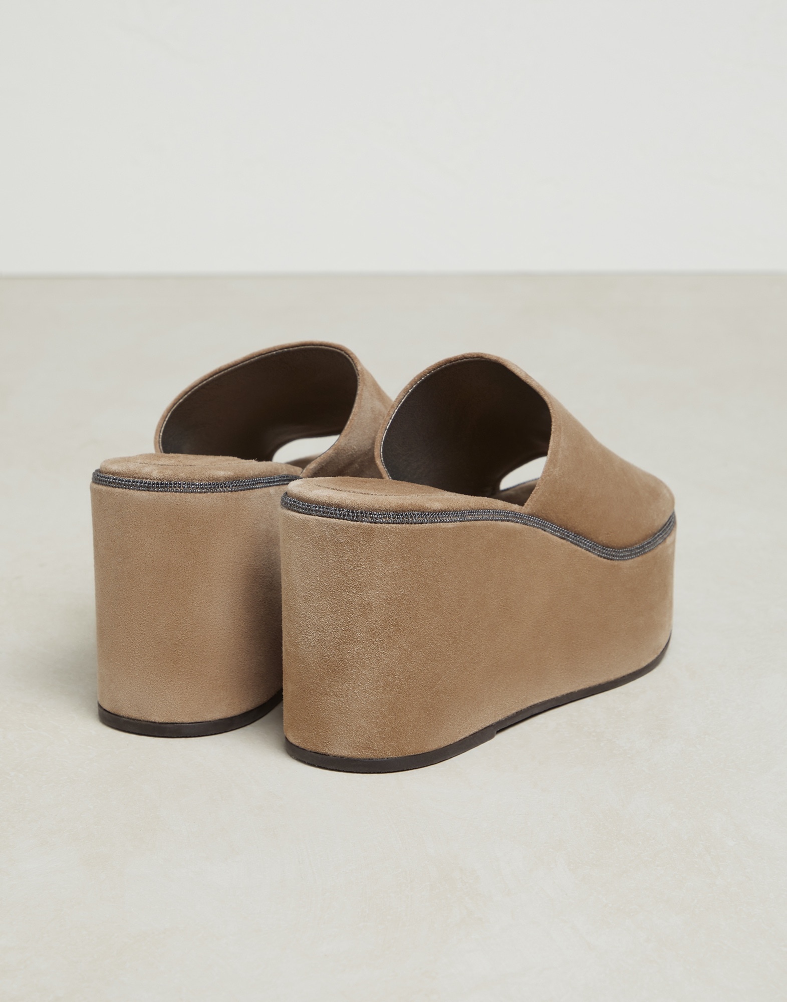 Suede wedges with precious welt - 3