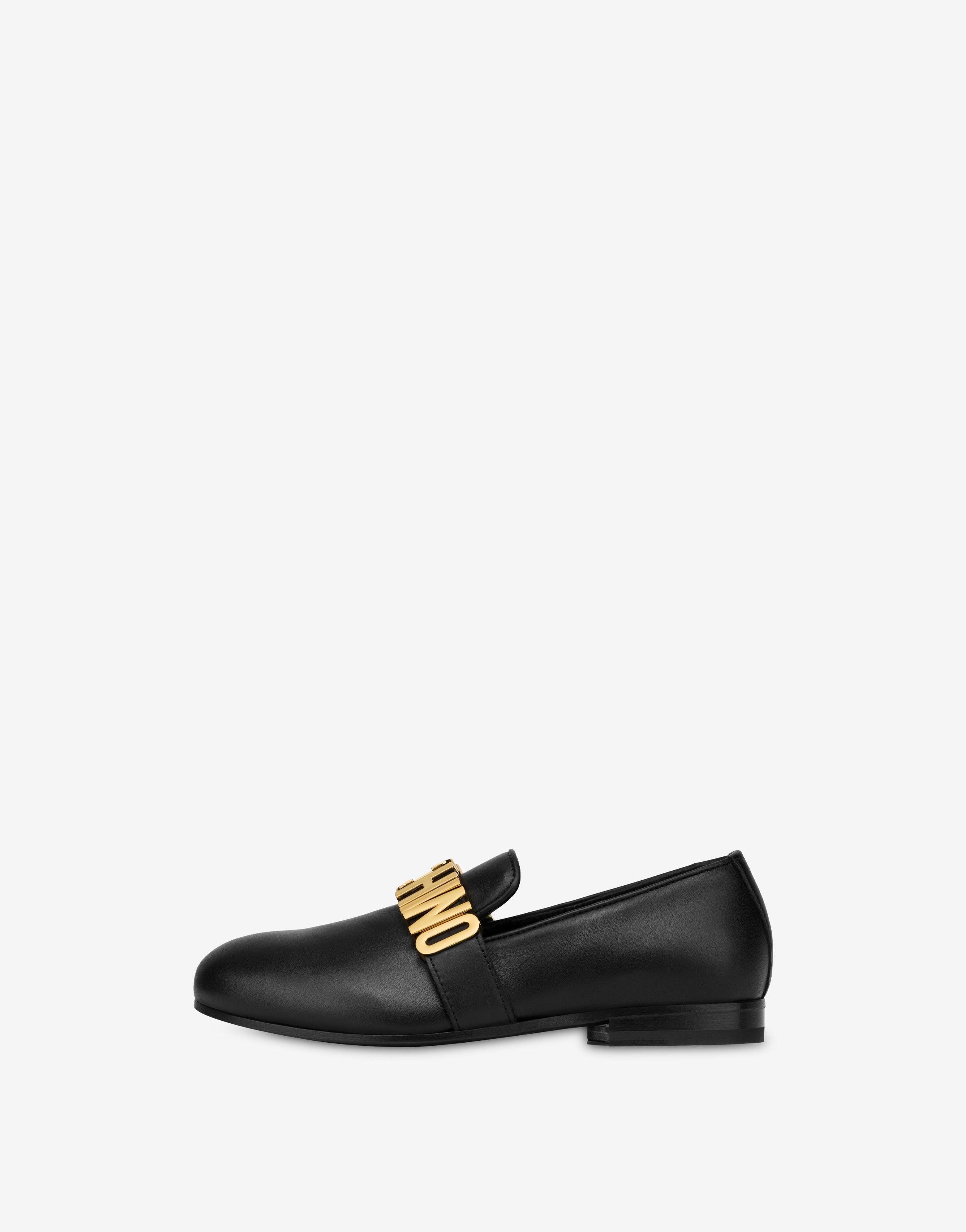 MAXI LETTERING LOGO CALFSKIN LOAFERS - 2