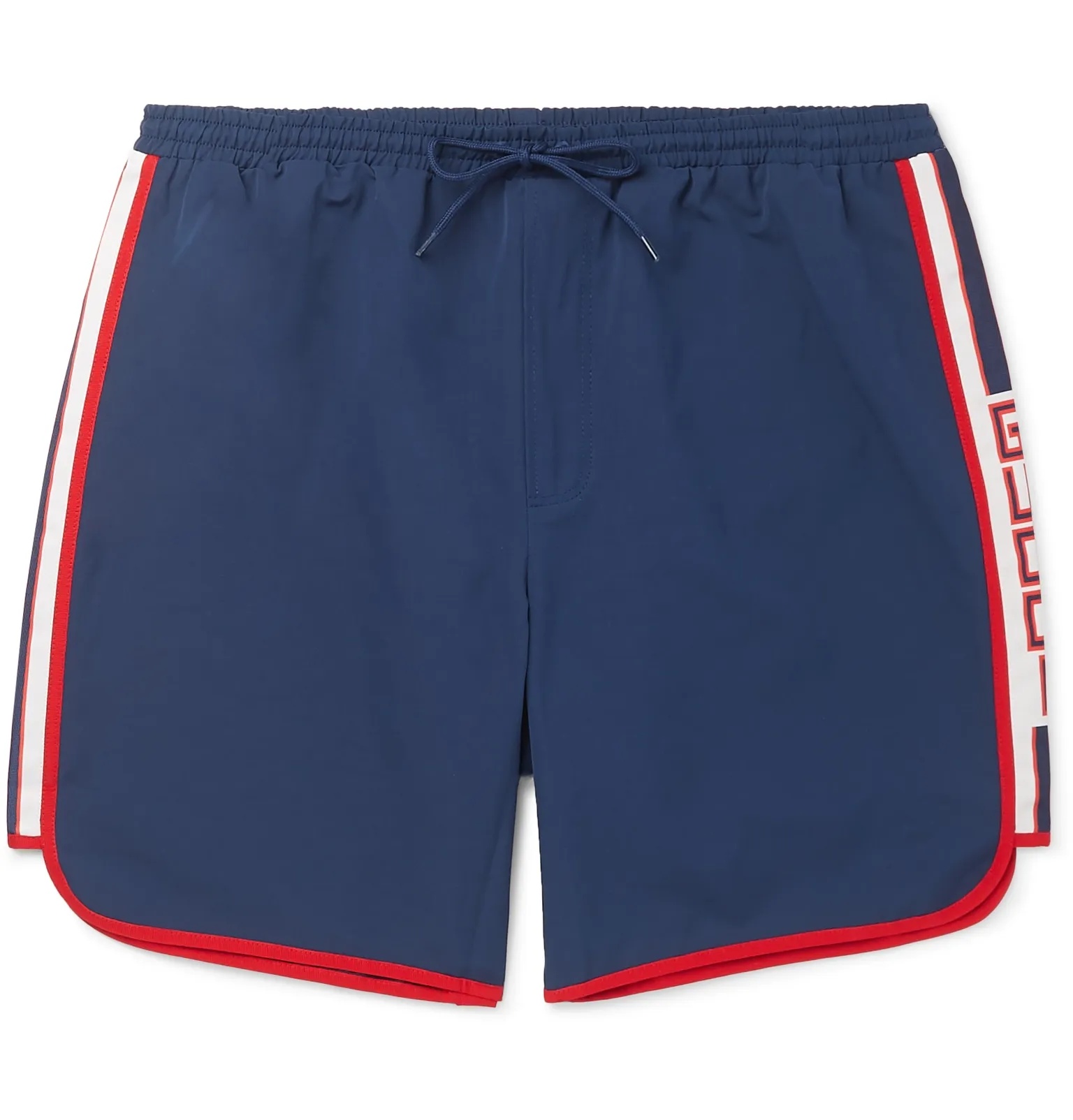 Short-Length Grosgrain-Trimmed Swim Shorts - 1