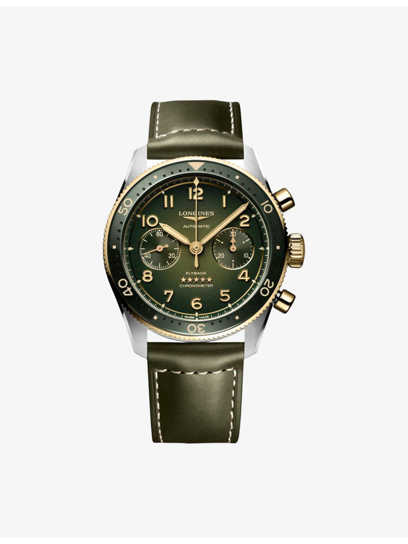 L3.821.5.53.2 Spirit Flyback Chronograph Ceramic Bezel Stainless-Steel Automatic Watch 1