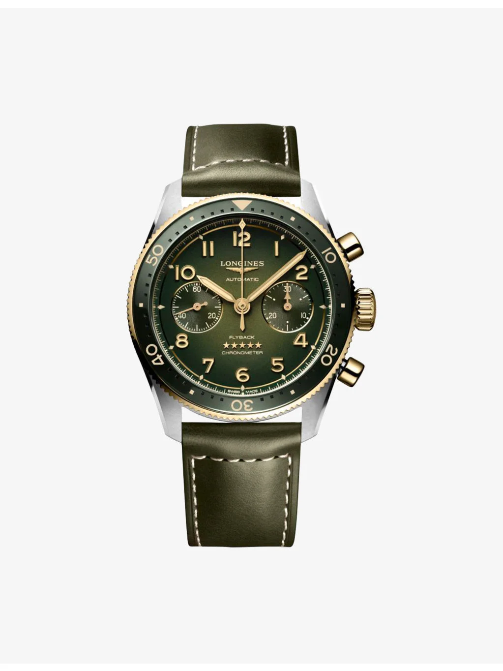 L3.821.5.53.2 Spirit Flyback Chronograph Ceramic Bezel Stainless-Steel Automatic Watch - 1