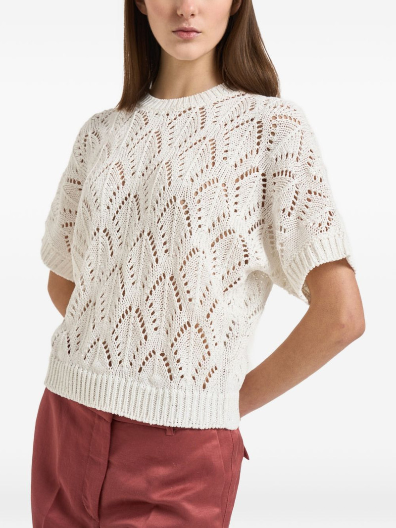 pointelle-knit T-shirt 1