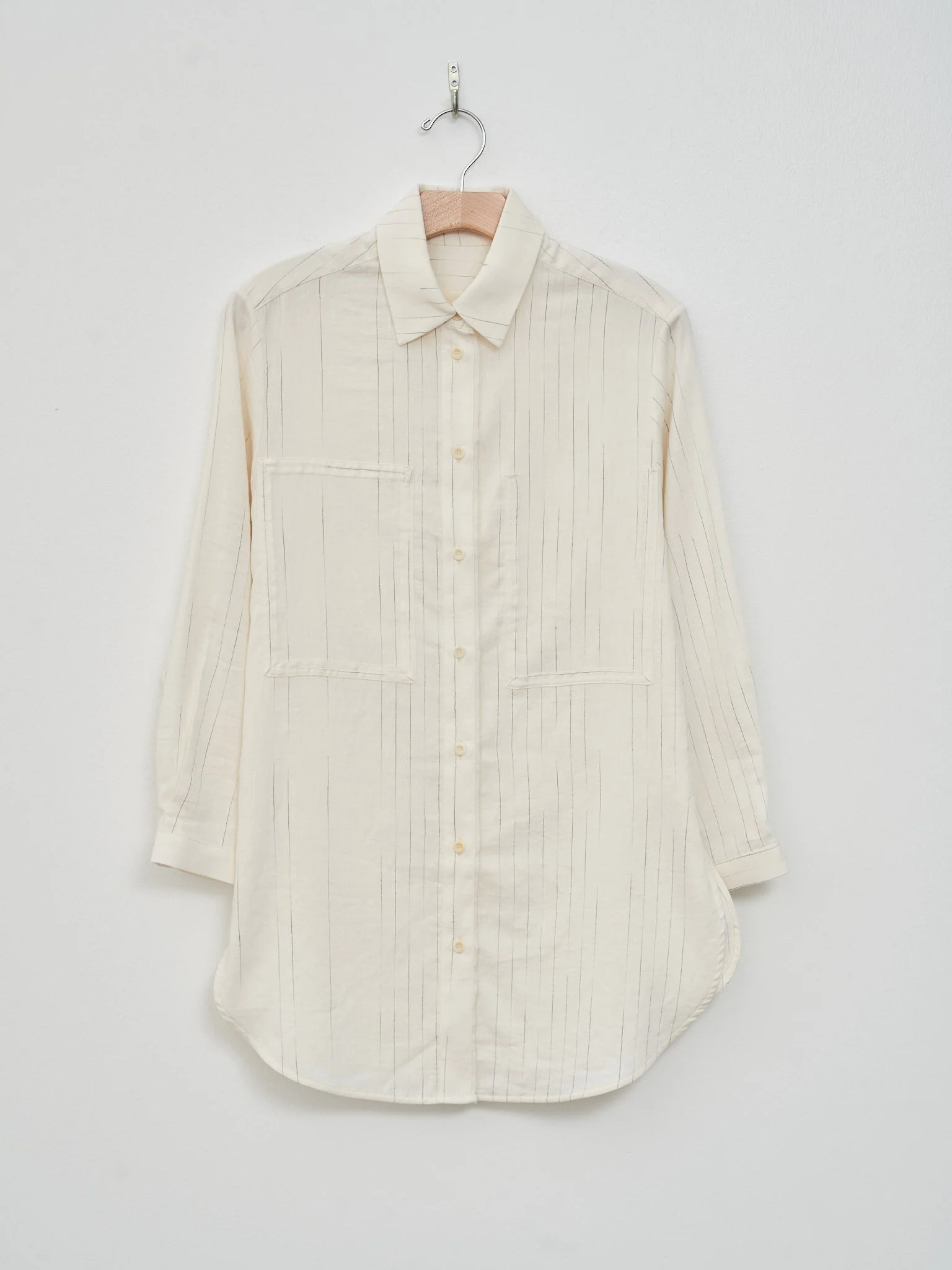 The Tailor Shirt - Fading Stripe Raw/Lead - 1