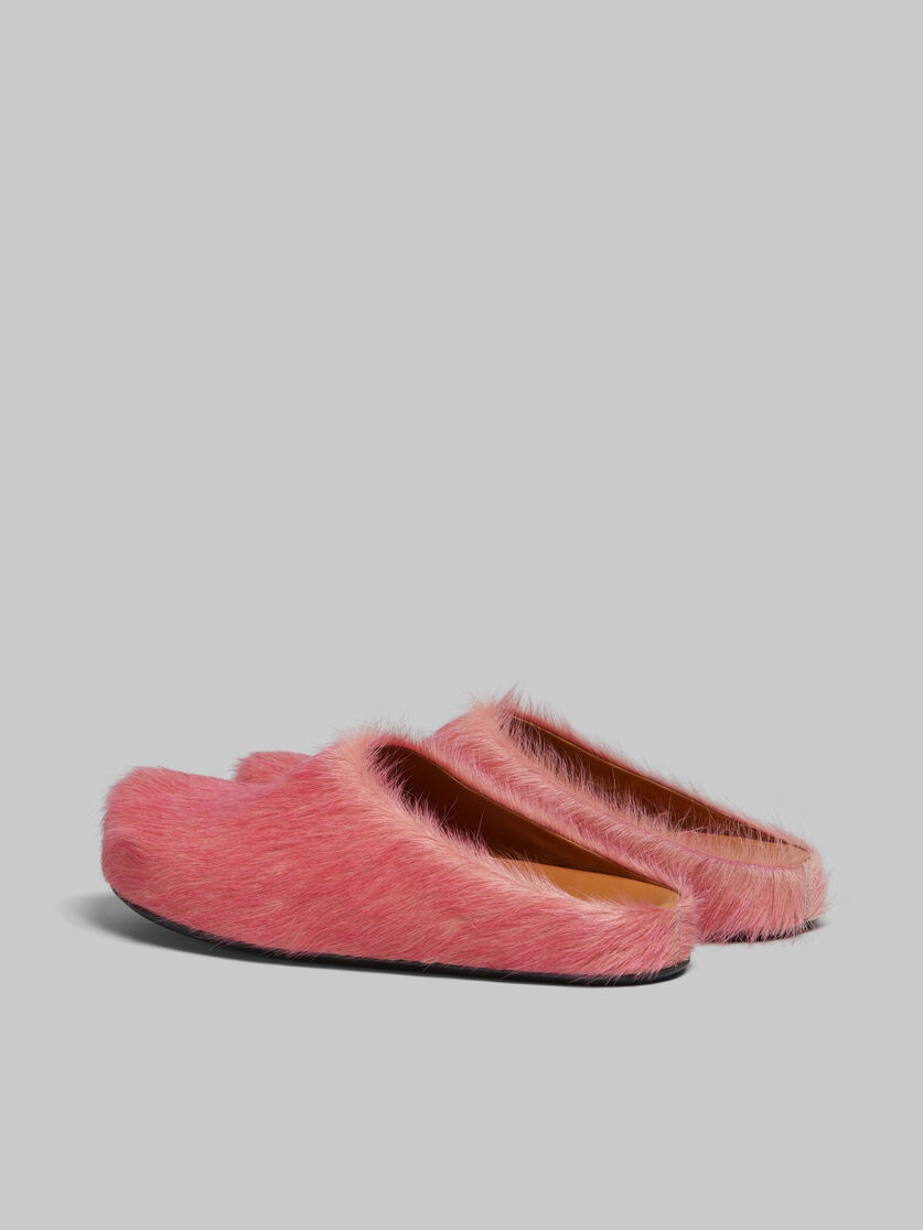 PINK LONG-HAIR CALFSKIN FUSSBETT SABOT - 3