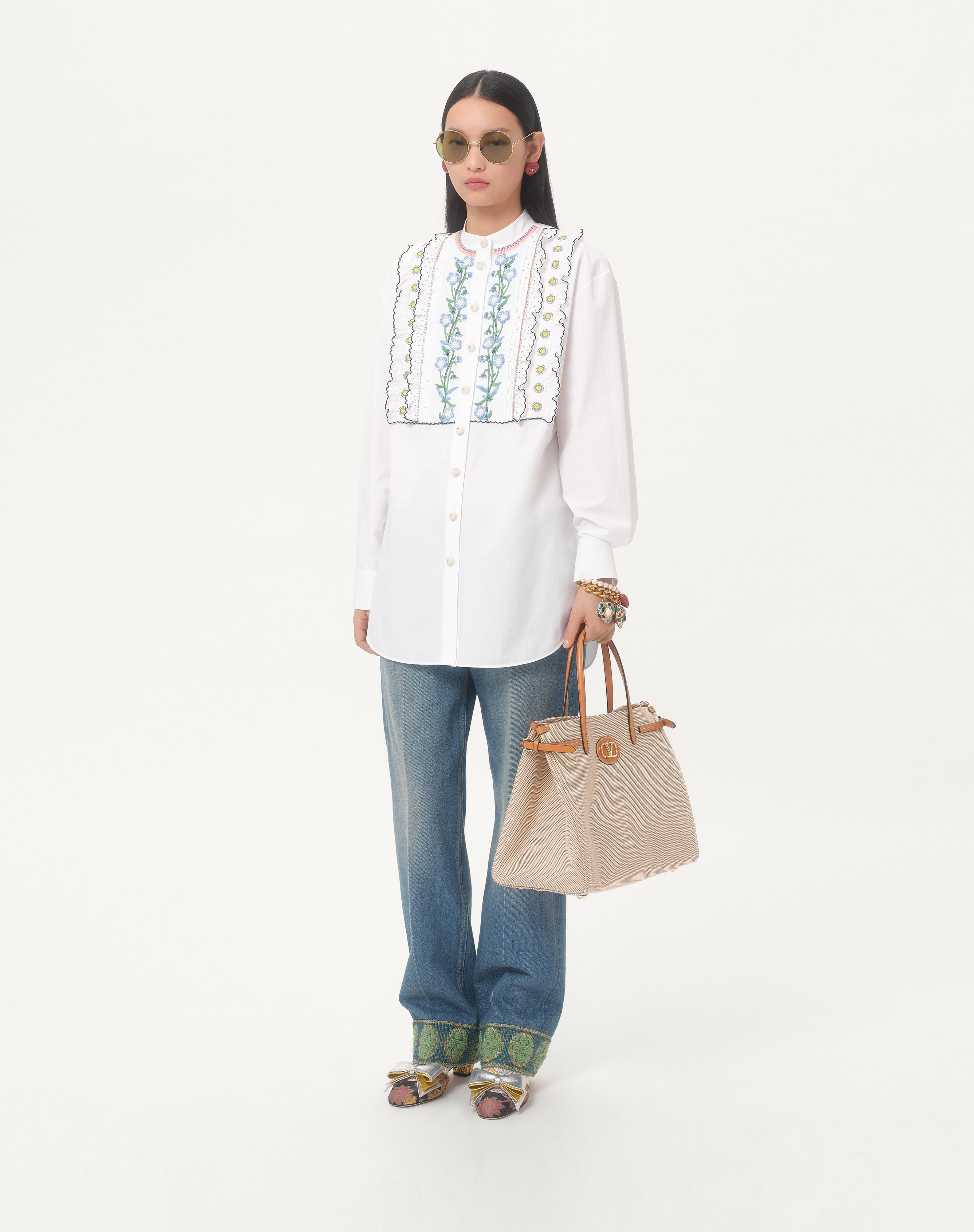 VALENTINO GARAVANI ANTIBES MEDIUM CANVAS SHOPPING BAG - 2