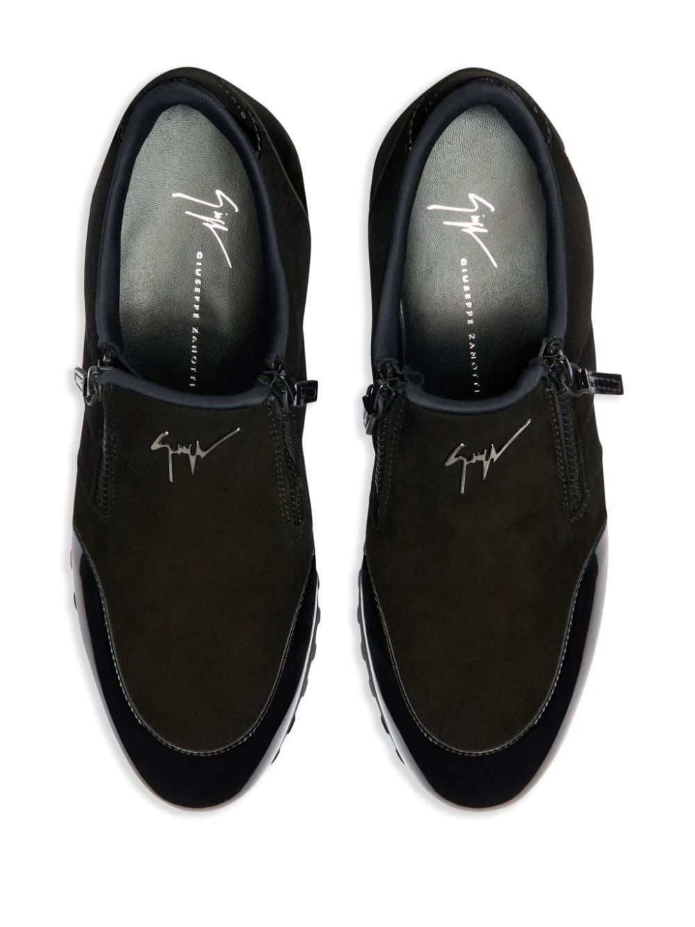 Idle Run suede zip-up loafers - 4