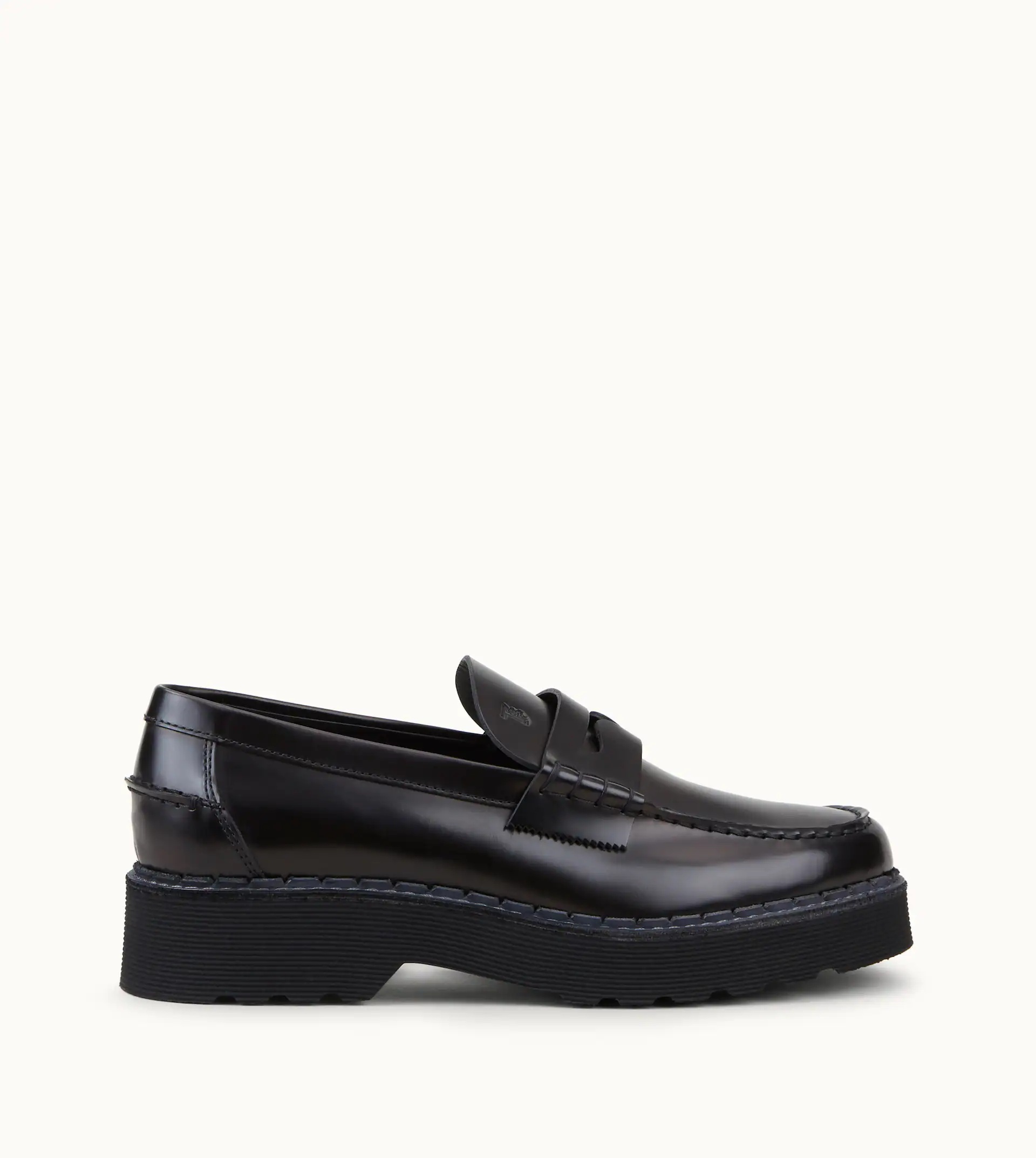 LOAFERS IN LEATHER - BLACK - 1