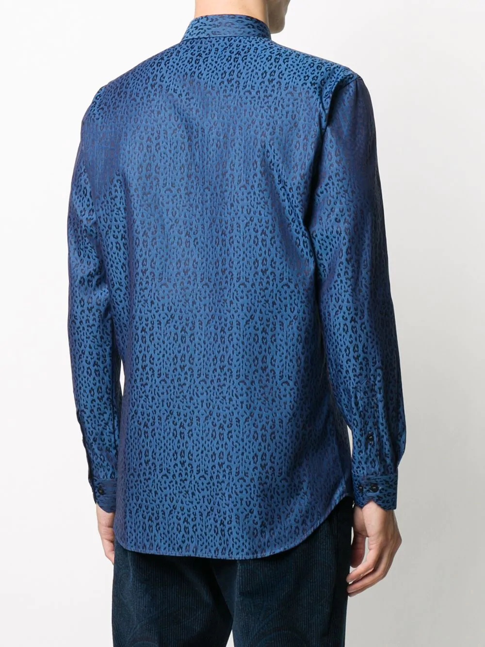 leopard-jacquard shirt - 4