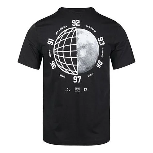 Air Jordan Love 6 Printing Basketball Sports Round Neck Short Sleeve Black AT8928-010 - 1