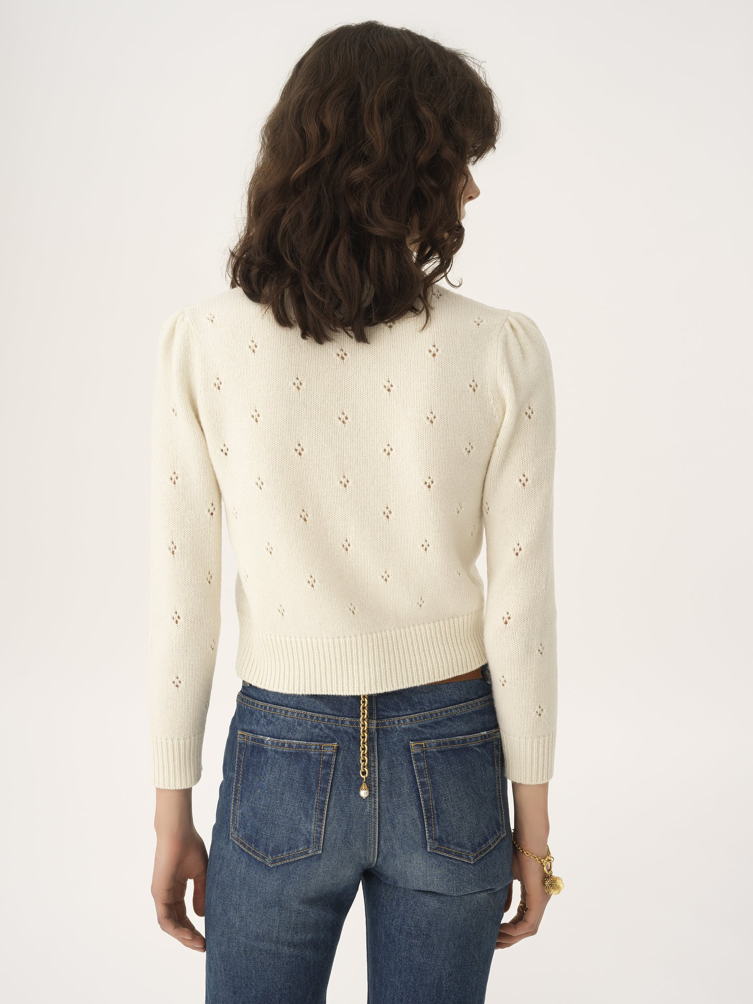 FITTED SWEATER IN A WOOL & CASHMERE KNIT - 5