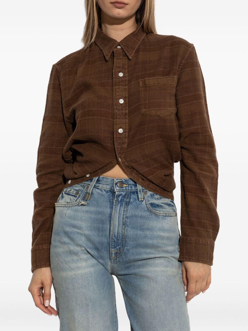 plaid cotton shirt - 3