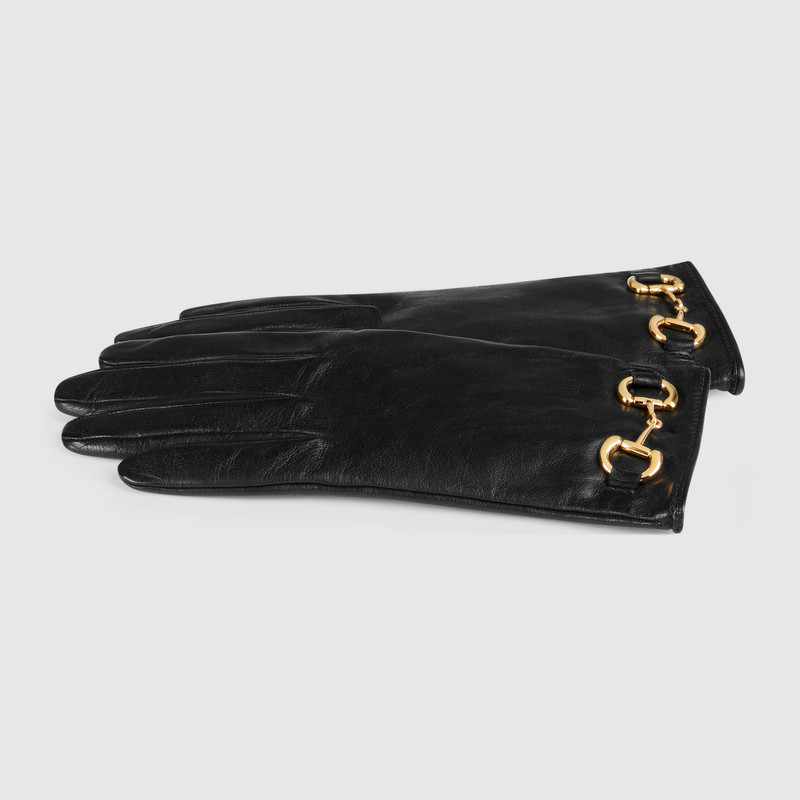 GUCCI Leather gloves with Horsebit outlook