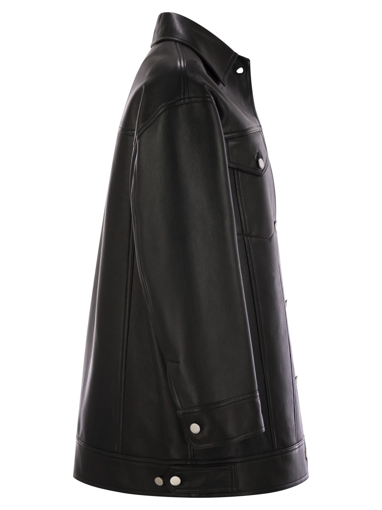 Maxmara Women Girino - Nappa Leather Over Jacket - 3