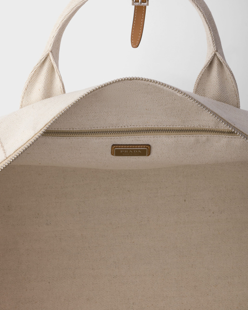 Linen blend duffle bag 5