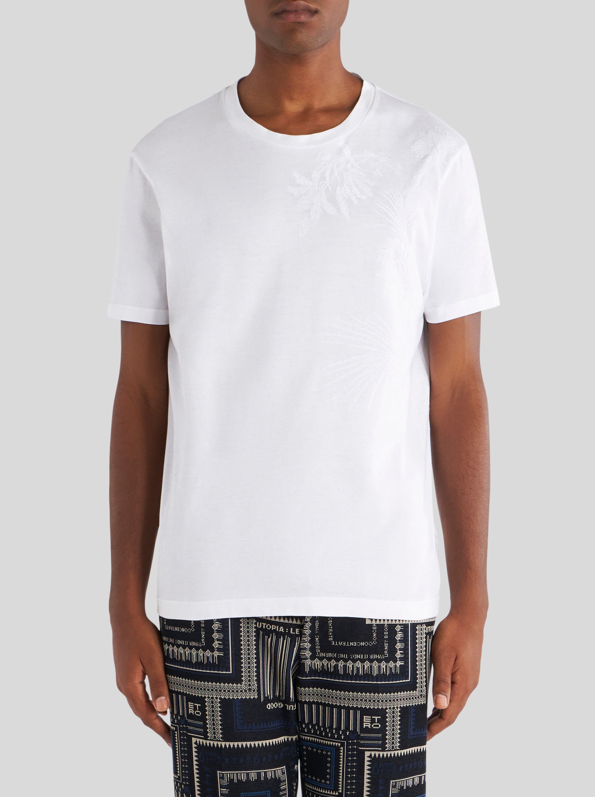 FLORAL EMBROIDERY T-SHIRT - 2