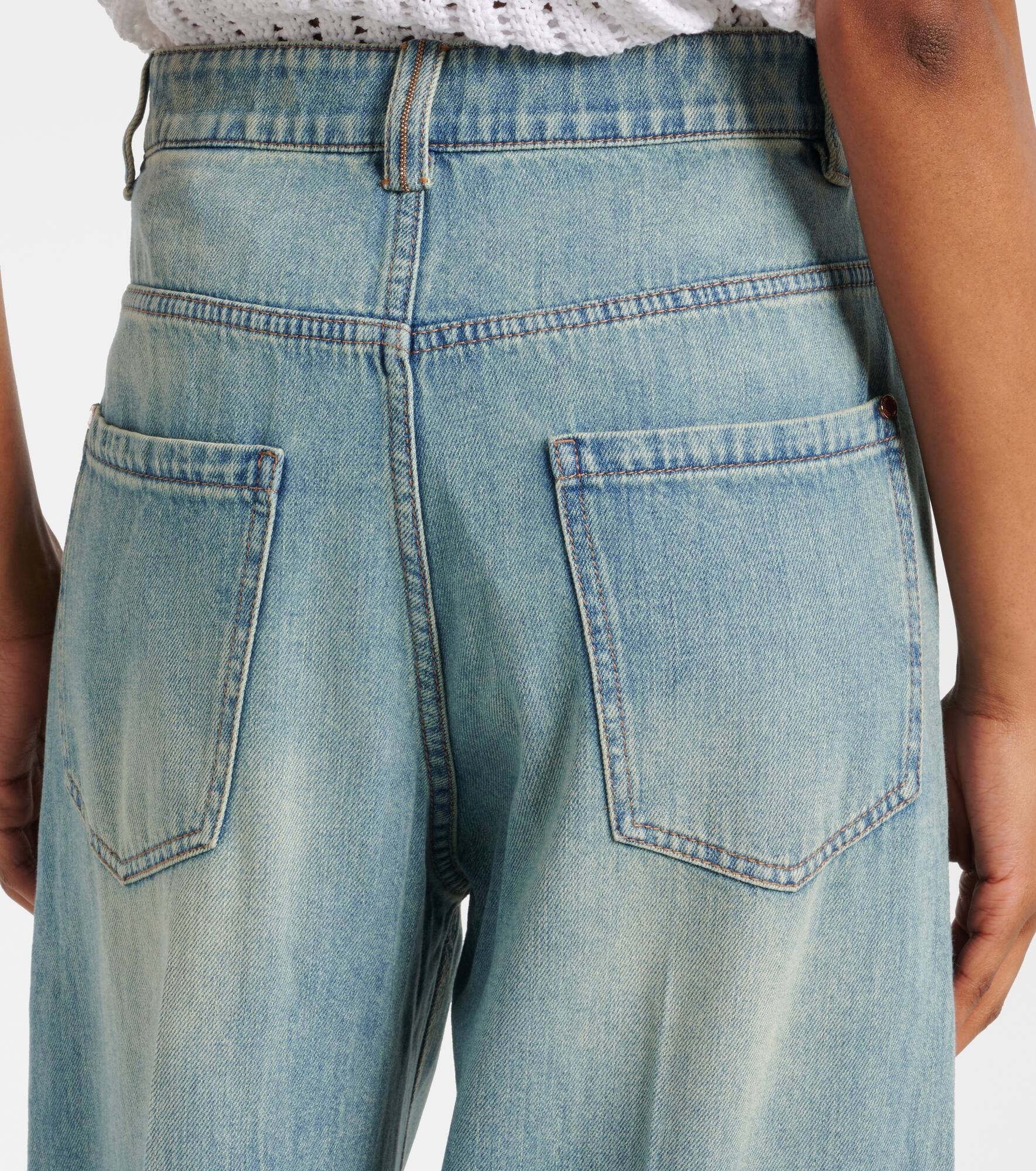 Low Slung high-waist wide-leg jeans - 6